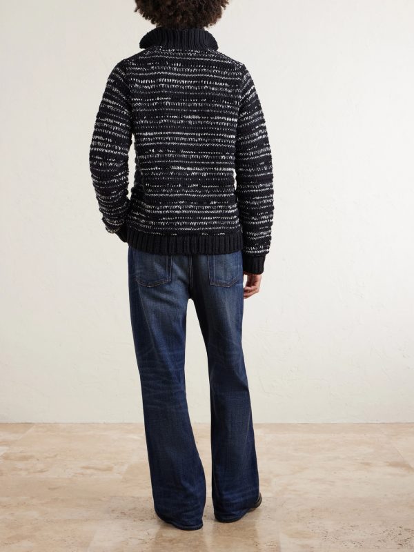 Knitted Cotton-Blend Polo Shirt - BK Knitted Cotton-Blend Polo Shirt - BK