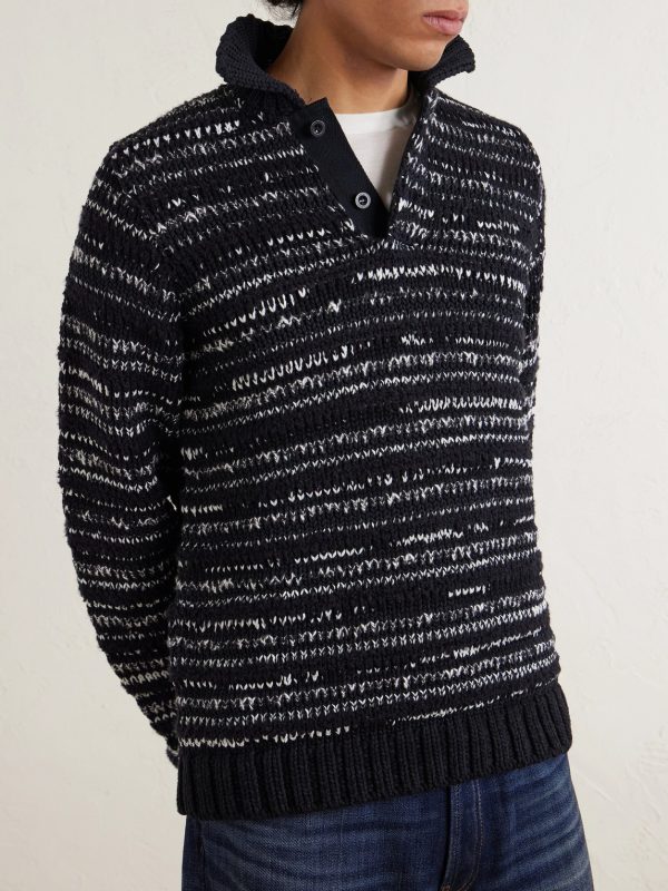 Knitted Cotton-Blend Polo Shirt - FR Knitted Cotton-Blend Polo Shirt - FR