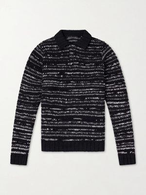 Knitted Cotton-Blend Polo Shirt