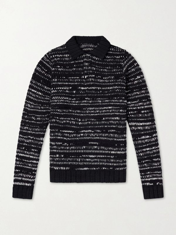 Knitted Cotton-Blend Polo Shirt Knitted Cotton-Blend Polo Shirt