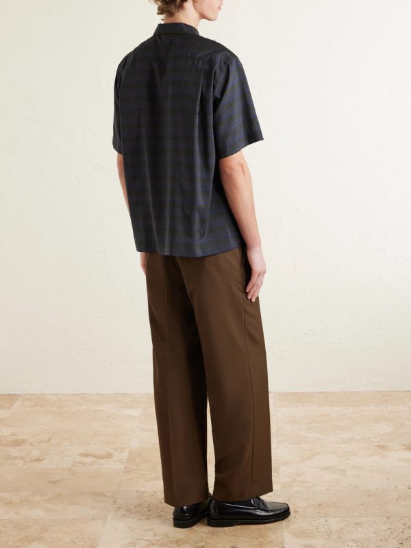 Striped Satin Shirt - BK
