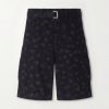 Wide-Leg Belted Floral-Print Cotton-Canvas Shorts