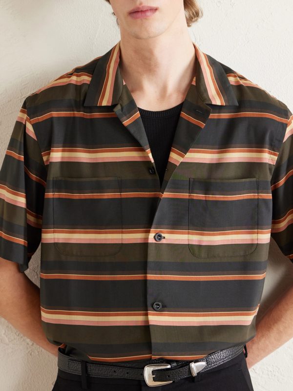 Striped Satin Shirt - CU Striped Satin Shirt - CU