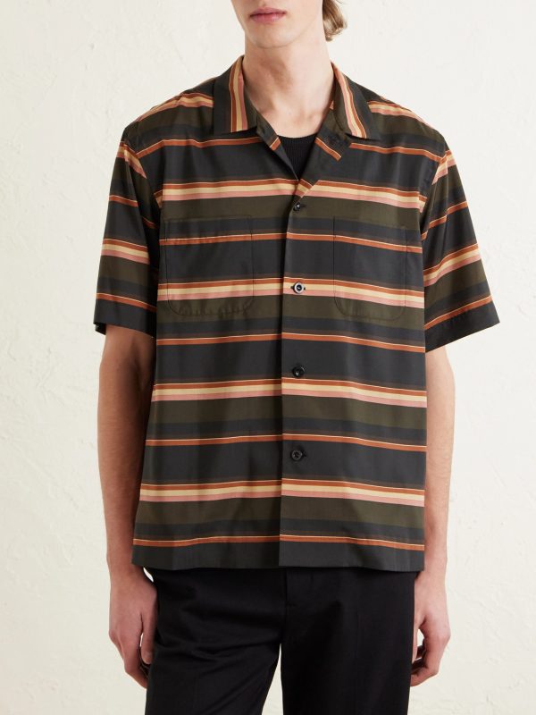 Striped Satin Shirt - FR Striped Satin Shirt - FR