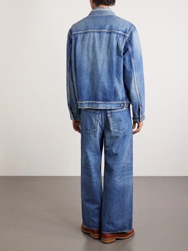 + BEYONDEXX Wide-Leg Belted Distressed Jeans - BK + BEYONDEXX Wide-Leg Belted Distressed Jeans - BK