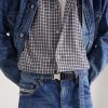 + BEYONDEXX Wide-Leg Belted Distressed Jeans - CU + BEYONDEXX Wide-Leg Belted Distressed Jeans - CU