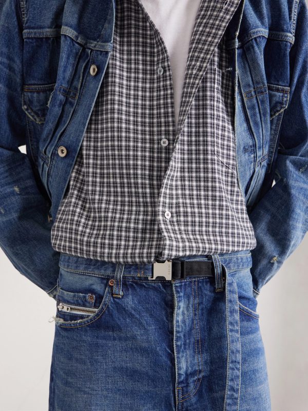 + BEYONDEXX Wide-Leg Belted Distressed Jeans - CU + BEYONDEXX Wide-Leg Belted Distressed Jeans - CU