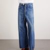 + BEYONDEXX Wide-Leg Belted Distressed Jeans - FR + BEYONDEXX Wide-Leg Belted Distressed Jeans - FR
