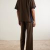 Denim-Trimmed Woven Shirt - BK