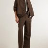 Denim-Trimmed Woven Shirt - OU
