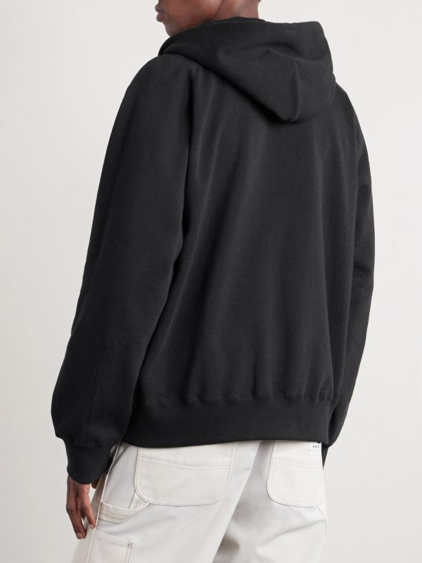 + Carhartt WIP Logo-Appliquéd Cotton-Jersey Zip-Up Hoodie - BK + Carhartt WIP Logo-Appliquéd Cotton-Jersey Zip-Up Hoodie - BK