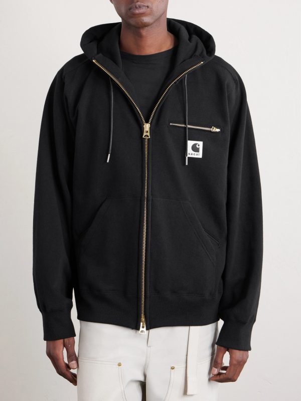 + Carhartt WIP Logo-Appliquéd Cotton-Jersey Zip-Up Hoodie - FR + Carhartt WIP Logo-Appliquéd Cotton-Jersey Zip-Up Hoodie - FR