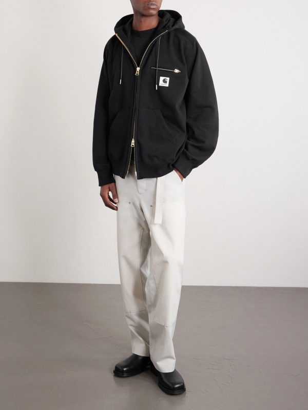 + Carhartt WIP Logo-Appliquéd Cotton-Jersey Zip-Up Hoodie - OU + Carhartt WIP Logo-Appliquéd Cotton-Jersey Zip-Up Hoodie - OU