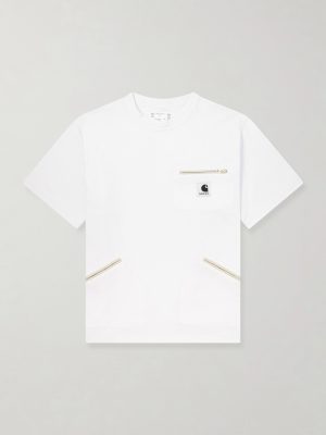 + Carhartt WIP Logo-Appliquéd Cotton-Jersey T-Shirt + Carhartt WIP Logo-Appliquéd Cotton-Jersey T-Shirt