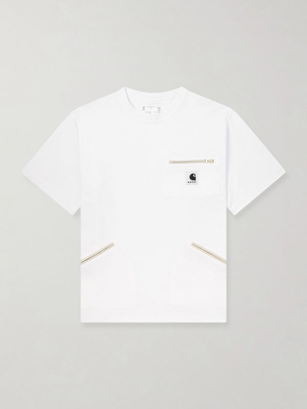+ Carhartt WIP Logo-Appliquéd Cotton-Jersey T-Shirt + Carhartt WIP Logo-Appliquéd Cotton-Jersey T-Shirt