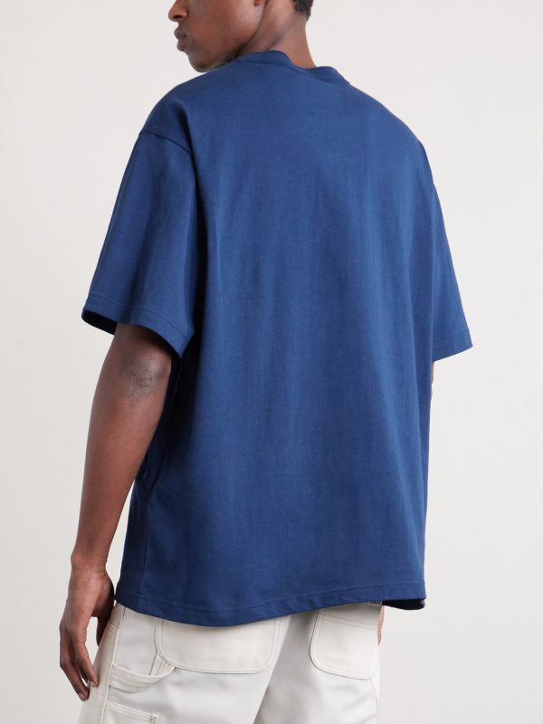 + Carhartt WIP Logo-Appliquéd Cotton-Jersey T-Shirt - BK + Carhartt WIP Logo-Appliquéd Cotton-Jersey T-Shirt - BK