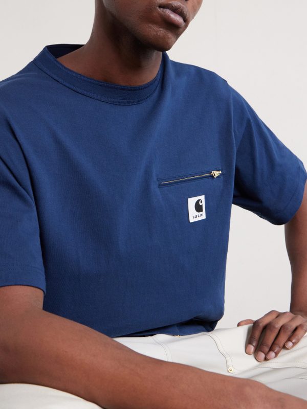 + Carhartt WIP Logo-Appliquéd Cotton-Jersey T-Shirt - CU + Carhartt WIP Logo-Appliquéd Cotton-Jersey T-Shirt - CU