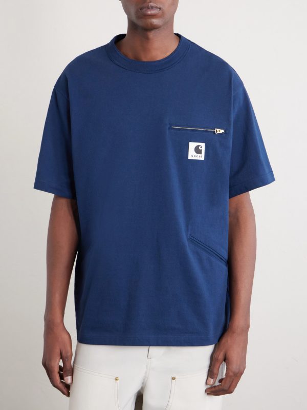 + Carhartt WIP Logo-Appliquéd Cotton-Jersey T-Shirt - FR + Carhartt WIP Logo-Appliquéd Cotton-Jersey T-Shirt - FR
