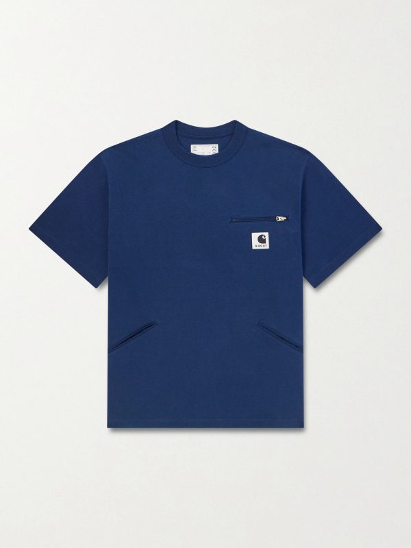 + Carhartt WIP Logo-Appliquéd Cotton-Jersey T-Shirt + Carhartt WIP Logo-Appliquéd Cotton-Jersey T-Shirt