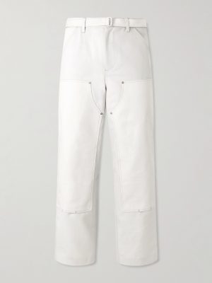 + Carhartt WIP Duck Wide-Leg Belted Grain de Poudre and Cotton-Canvas Trousers + Carhartt WIP Duck Wide-Leg Belted Grain de Poudre and Cotton-Canvas Trousers