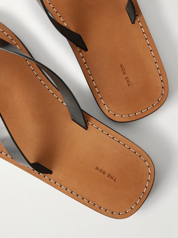 City Leather Flip Flop Sandals - CU