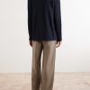 Time Straight-Leg Cotton Trousers - BK Time Straight-Leg Cotton Trousers - BK
