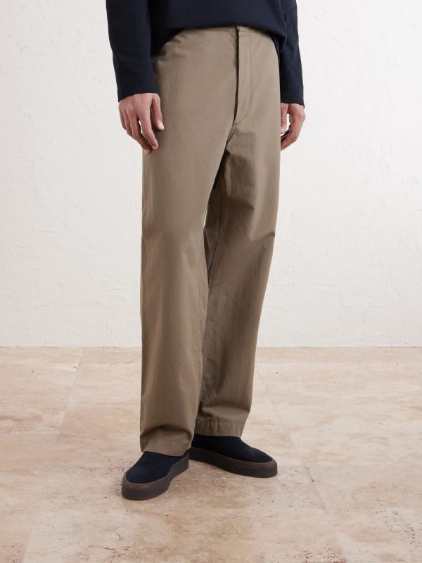 Time Straight-Leg Cotton Trousers - FR Time Straight-Leg Cotton Trousers - FR