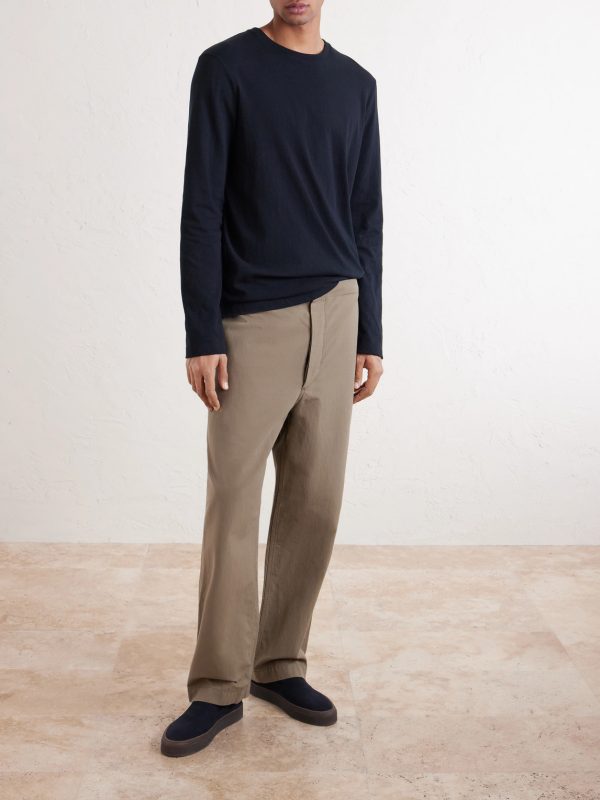 Time Straight-Leg Cotton Trousers - OU Time Straight-Leg Cotton Trousers - OU