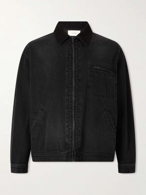 Tarquin Corduroy-Trimmed Denim Jacket Tarquin Corduroy-Trimmed Denim Jacket