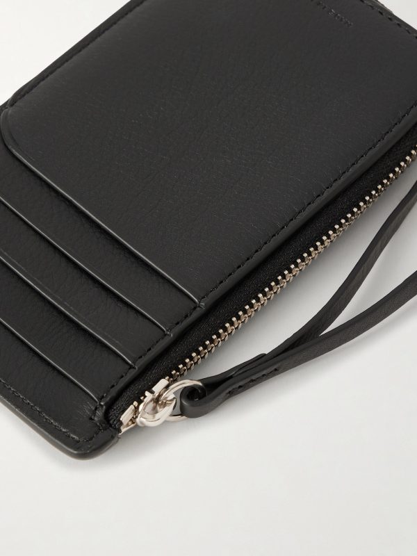 Small Zipped Full-Grain Leather Wallet - CU