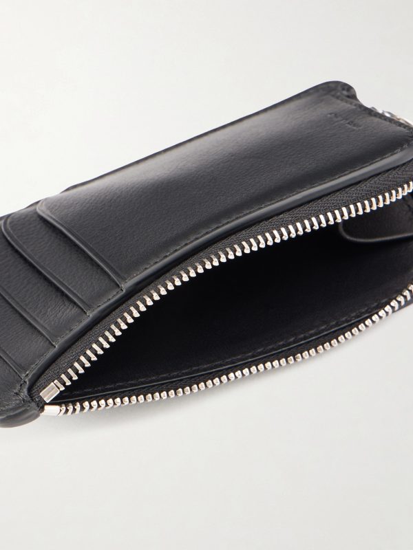 Small Zipped Full-Grain Leather Wallet - E1