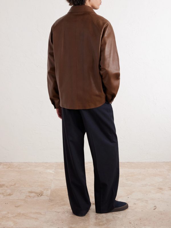 Mount Leather Blouson Jacket - BK Mount Leather Blouson Jacket - BK