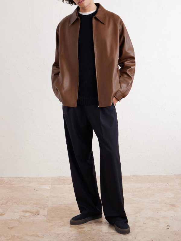 Mount Leather Blouson Jacket - OU Mount Leather Blouson Jacket - OU