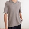 Morand Top Herringbone Cashmere Polo Shirt - FR Morand Top Herringbone Cashmere Polo Shirt - FR