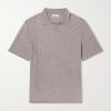 Morand Top Herringbone Cashmere Polo Shirt Morand Top Herringbone Cashmere Polo Shirt