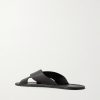 Malick Cross Full-Grain Leather Sandals - BK