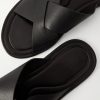Malick Cross Full-Grain Leather Sandals - CU