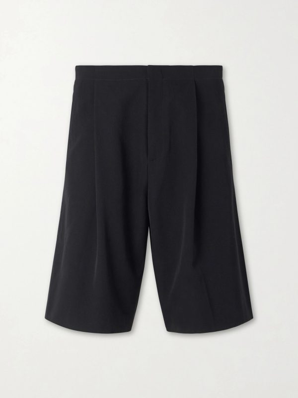 Sayed Wide-Leg Pleated Wool-Twill Shorts Sayed Wide-Leg Pleated Wool-Twill Shorts