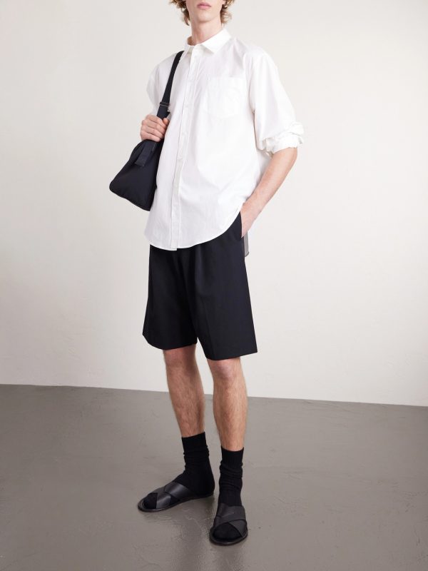 Sayed Wide-Leg Pleated Wool-Twill Shorts - OU Sayed Wide-Leg Pleated Wool-Twill Shorts - OU