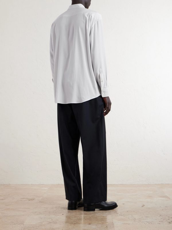 Granada Pinstriped Silk Shirt - BK Granada Pinstriped Silk Shirt - BK