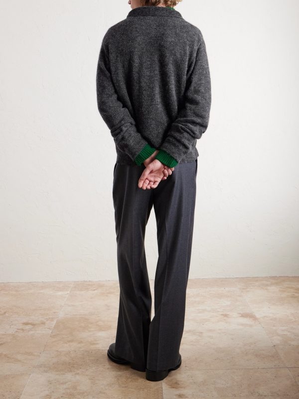 Evening Alpaca-Blend Cardigan - BK