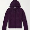 Cropped Ribbed Wool Zip-Up Hoodie Cropped Ribbed Wool Zip-Up Hoodie