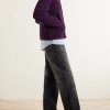 Cropped Ribbed Wool Zip-Up Hoodie - OU Cropped Ribbed Wool Zip-Up Hoodie - OU