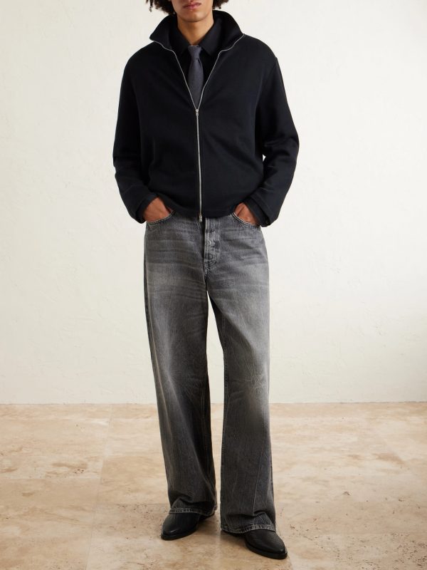 Cropped Cotton-Jersey Zip-Up Sweatshirt - OU Cropped Cotton-Jersey Zip-Up Sweatshirt - OU