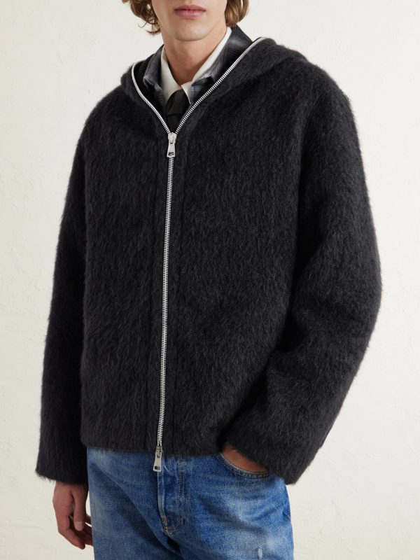 Brushed-Knit Zip-Up Hoodie - FR Brushed-Knit Zip-Up Hoodie - FR