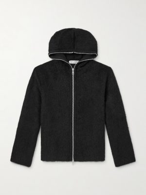 Brushed-Knit Zip-Up Hoodie Brushed-Knit Zip-Up Hoodie