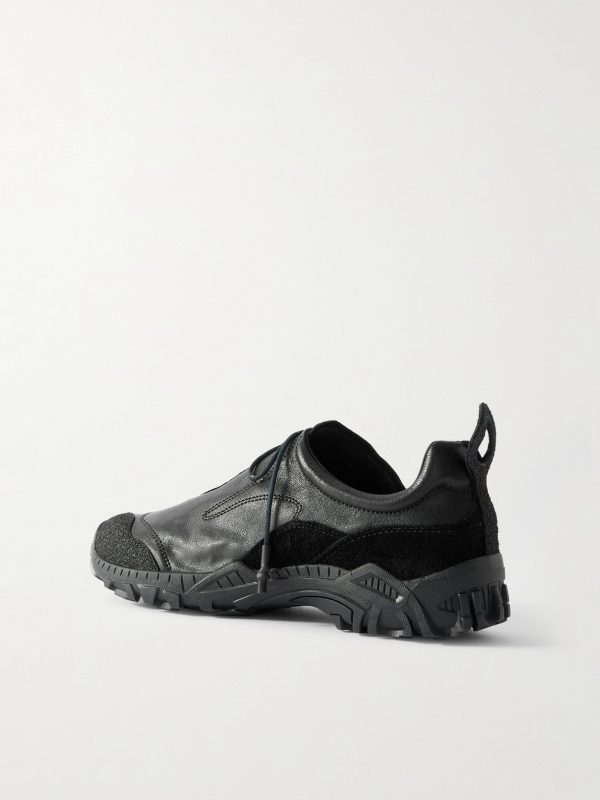 Gabe Leather-Trimmed Suede Sneakers - BK