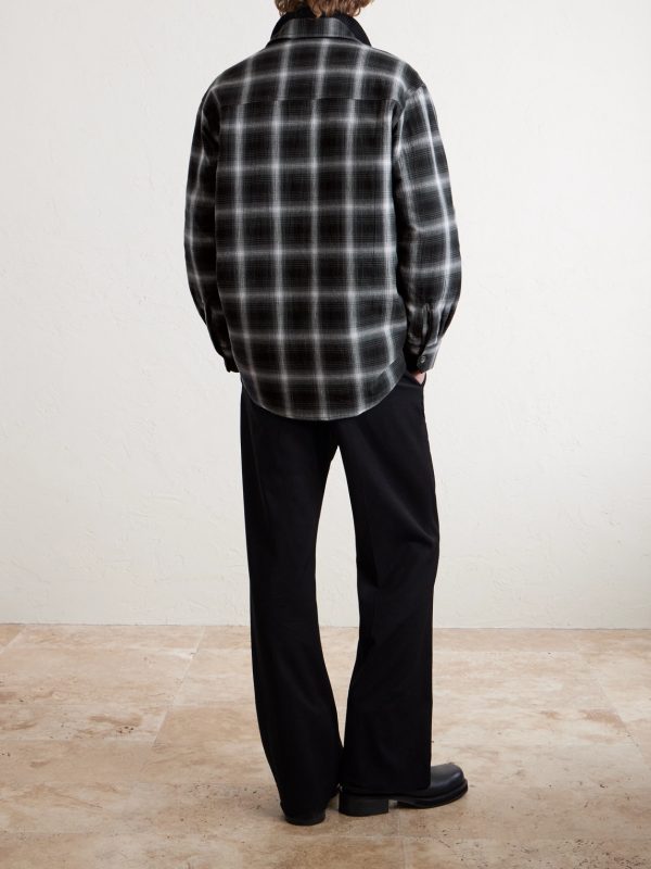 Moss Checked Cotton-Flannel Shirt - BK Moss Checked Cotton-Flannel Shirt - BK