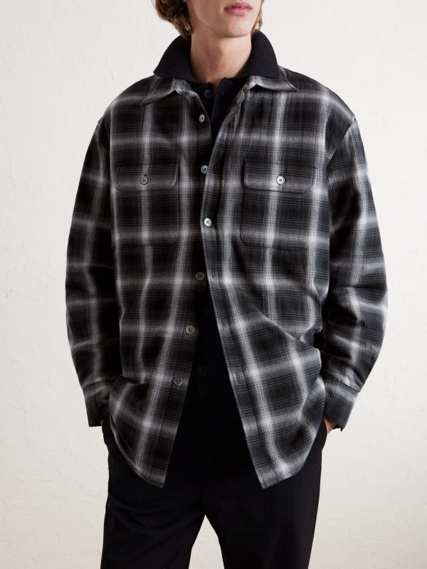 Moss Checked Cotton-Flannel Shirt - FR Moss Checked Cotton-Flannel Shirt - FR