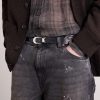2cm Braided Leather Belt - OU 2cm Braided Leather Belt - OU